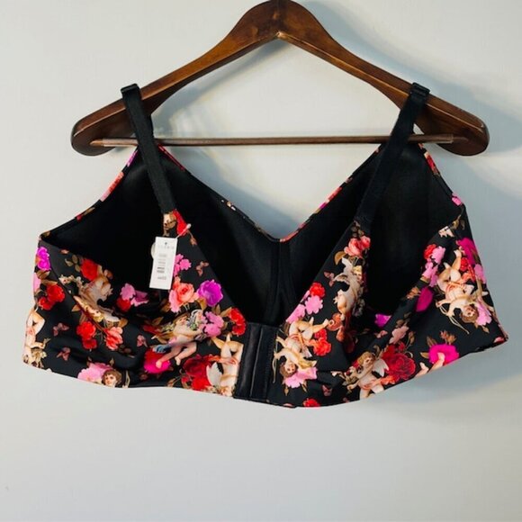 Torrid Dream Everyday Wire Free Lightly Lined Cupid Floral Bra 46DD NWT NEW - Picture 7 of 8